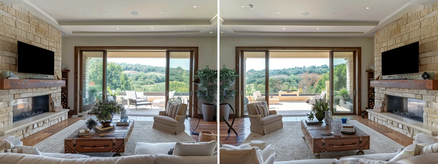 captivating before-and-after project photo showcasing the craftsmanship involved in a home construction brand.